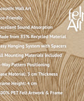 Key features of FeltArt 'Verdure' in the color pale sand.