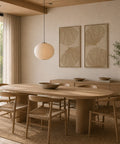 Interior with FeltArt 'Verdure' in the color pale sand, 70x110.