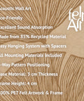 Key features of FeltArt 'Verdure' in the color soft dune.