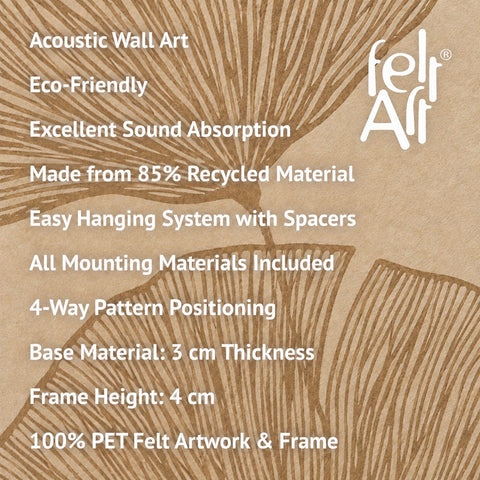 Key features of FeltArt 'Verdure' in the color soft dune.