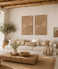 Interior with FeltArt 'Verdure' in the color soft dune, 70x110.