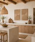 Interior with FeltArt 'Verdure' in the color soft dune, 70x110.