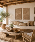Interior with FeltArt 'Verdure' in the color soft dune, 70x110.