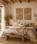 Interior with FeltArt 'Verdure' in the color soft dune, 70x110.