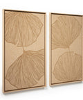 Side view of FeltArt 'Verdure' in the color soft dune, 70x110.
