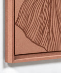 Frame detail (front) of FeltArt 'Verdure' in the color terra bloom.