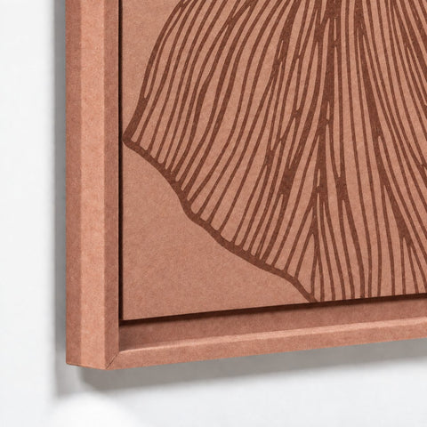 Frame detail (front) of FeltArt 'Verdure' in the color terra bloom.