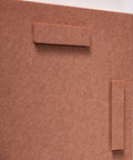 Rotating mounting system of FeltArt 'Verdure' in the color terra bloom.
