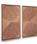 Side view of FeltArt 'Verdure' in the color terra bloom, 70x110.